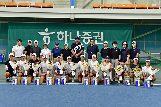 [하나증권 제5회 대한테니스협회장배 U14, U16, U18] 여자복식 시상식